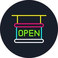 Open Line Multi Color Design vector