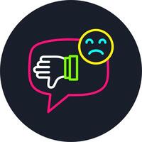 Negative Comment Line Multi Color Design vector