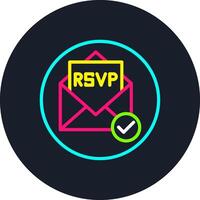 Rsvp Line Multi Color Design vector