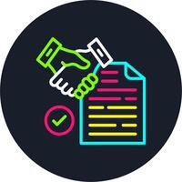 Partnership Line Multi Color Design vector