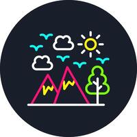 Sky Line Multi Color Design vector