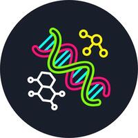 Dna structure Line Multi Color Design vector