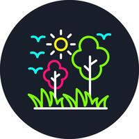 Nature Line Multi Color Design vector
