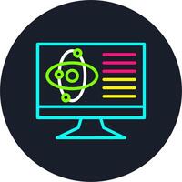 Monitor screen Line Multi Color Design vector