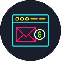 Business Mail Line Multi Color Design vector