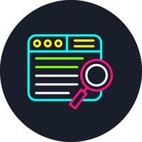 Search Engine Line Multi Color Design vector
