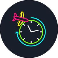 Clock Line Multi Color Design vector