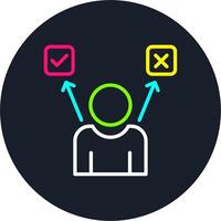 Decision Line Multi Color Design vector