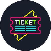 Ticket Line Multi Color Design vector