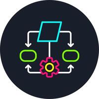 Chart Line Multi Color Design vector