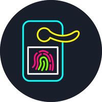 Door Handle Line Multi Color Design vector