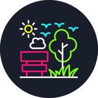 Park Line Multi Color Design vector