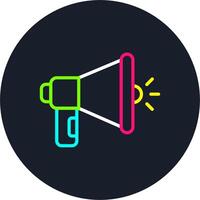 Mega phone Line Multi Color Design vector