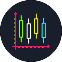 Stock Chart Line Multi Color Design vector