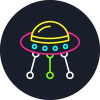 Ufo Line Multi Color Design vector