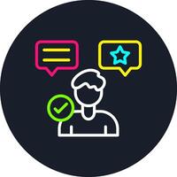 Endorsement Line Multi Color Design vector