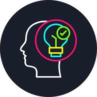 Creative mind Line Multi Color Design vector