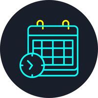 Timetable Line Multi Color Design vector