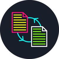 File Sharing Line Multi Color Design vector