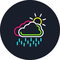Drizzle Line Multi Color Design vector