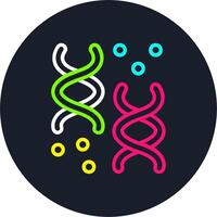 Chromosome Line Multi Color Design vector