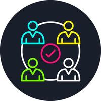 Team Line Multi Color Design vector