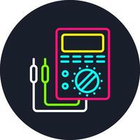 Voltmeter Line Multi Color Design vector