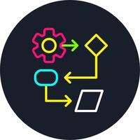 Programming process Line Multi Color Design vector