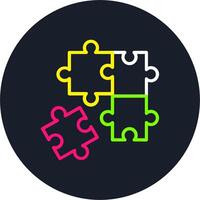 Puzzle Line Multi Color Design vector