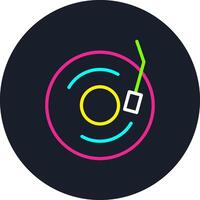Vinyl Record Line Multi Color Design vector