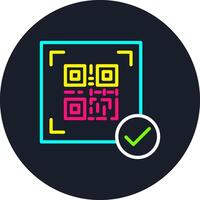 QR Code Line Multi Color Design vector