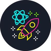 Rocket Science Line Multi Color Design vector