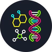 Genetic Line Multi Color Design vector