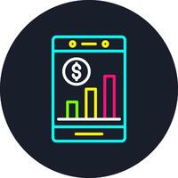 Smartphone Line Multi Color Design vector