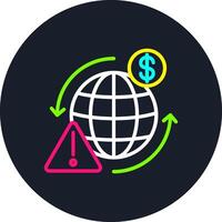 World Line Multi Color Design vector