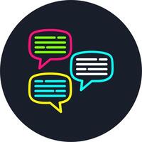 Speech bubble Line Multi Color Design vector