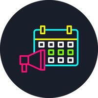 Marketing Line Multi Color Design vector
