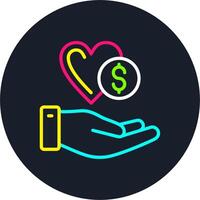 Charity Line Multi Color Design vector