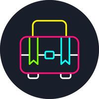 Suitcase Line Multi Color Design vector