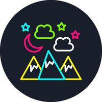 Sky Line Multi Color Design vector