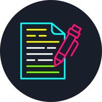Agreement Line Multi Color Design vector