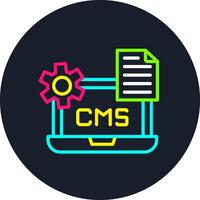 Cms Line Multi Color Design vector