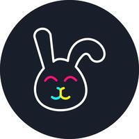 Rabbit Line Multi Color Design vector