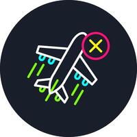 Cancelled Line Multi Color Design vector