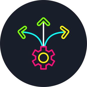 Flexibility Line Multi Color Design vector