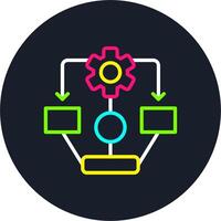 Workflow Line Multi Color Design vector