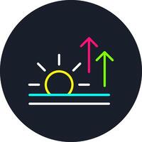 Sunrise Line Multi Color Design vector