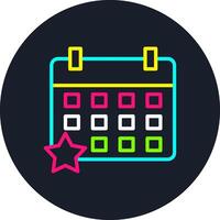 Event Line Multi Color Design vector