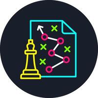 Content Strategy Line Multi Color Design vector