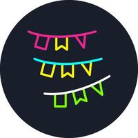 Bunting Line Multi Color Design vector